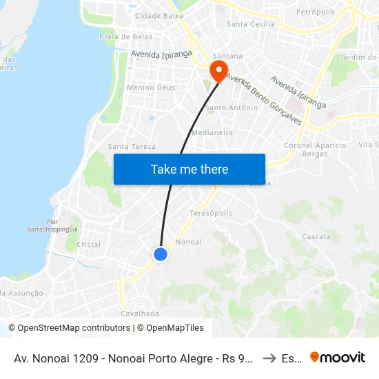 Av. Nonoai 1209 - Nonoai Porto Alegre - Rs 91720-000 Brasil to Espm map