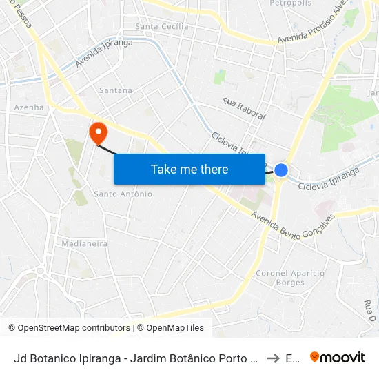 Jd Botanico Ipiranga - Jardim Botânico Porto Alegre - Rs 90450-190 Brasil to Espm map