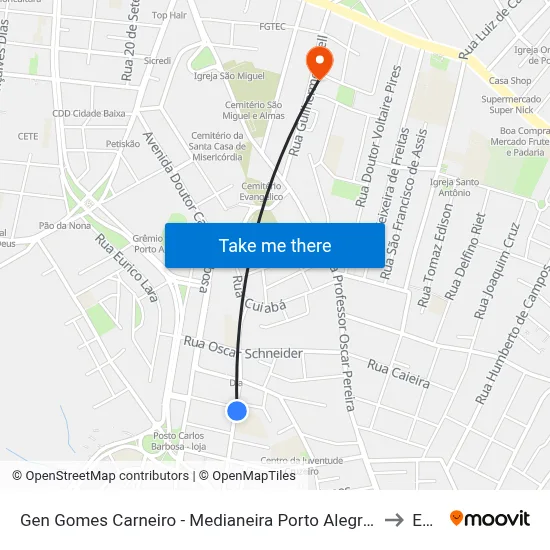 Gen Gomes Carneiro - Medianeira Porto Alegre - Rs 90870-280 Brasil to Espm map