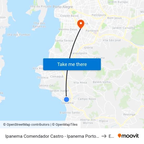 Ipanema Comendador Castro - Ipanema Porto Alegre - Rs 91760-050 Brasil to Espm map