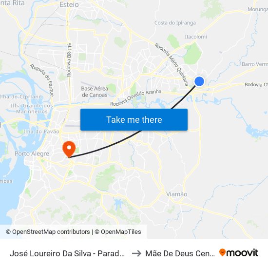 José Loureiro Da Silva - Parada 81 to Mãe De Deus Center map