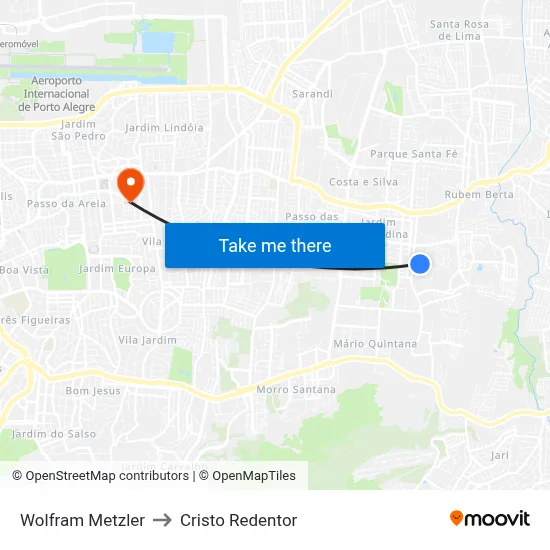 Wolfram Metzler to Cristo Redentor map