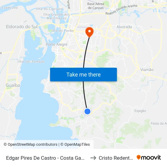 Edgar Pires De Castro - Costa Gama to Cristo Redentor map
