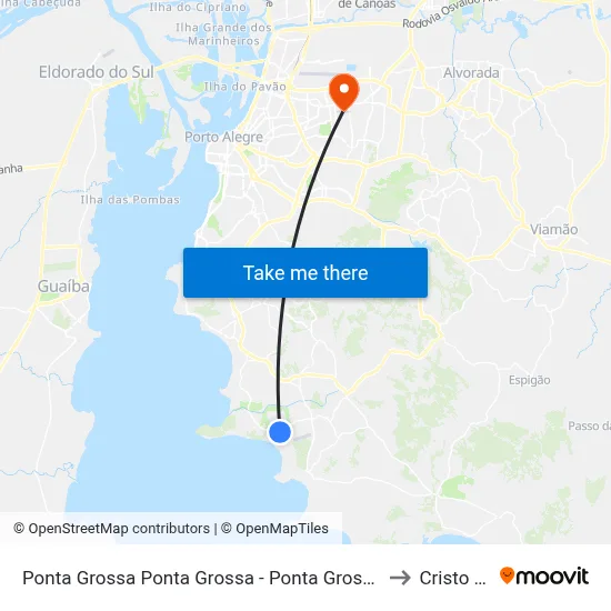 Ponta Grossa Ponta Grossa - Ponta Grossa Porto Alegre - Rs 91780-580 Brasil to Cristo Redentor map