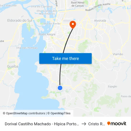 Dorival Castilho Machado - Hipica Porto Alegre - Rs 91755-210 Brasil to Cristo Redentor map