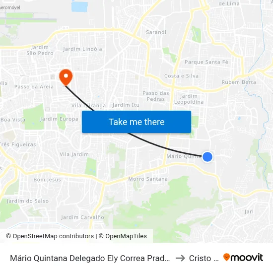 Mário Quintana Delegado Ely Correa Prado - Alto Petrópolis Porto Alegre - Rs Brasil to Cristo Redentor map