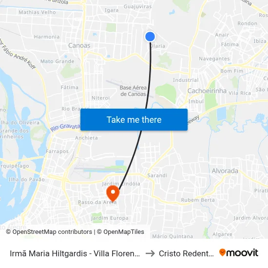 Irmã Maria Hiltgardis - Villa Florença to Cristo Redentor map