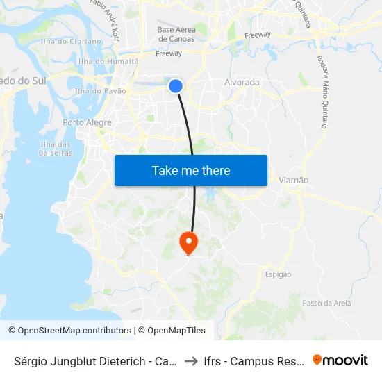 Sérgio Jungblut Dieterich - Carrefour to Ifrs - Campus Restinga map