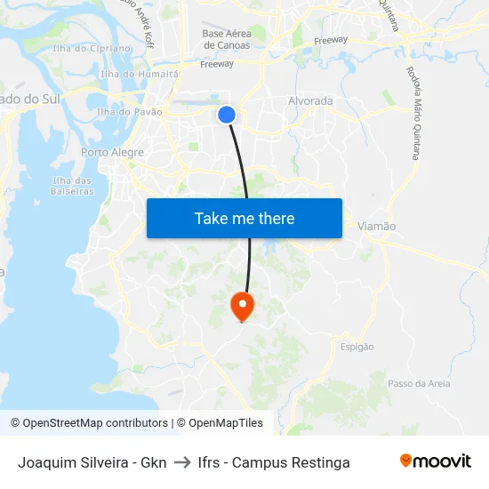 Joaquim Silveira - Gkn to Ifrs - Campus Restinga map