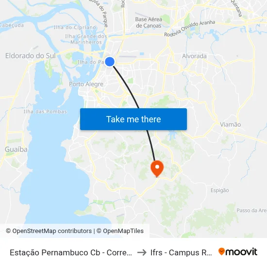Estação Pernambuco Cb - Corredor Sertório to Ifrs - Campus Restinga map