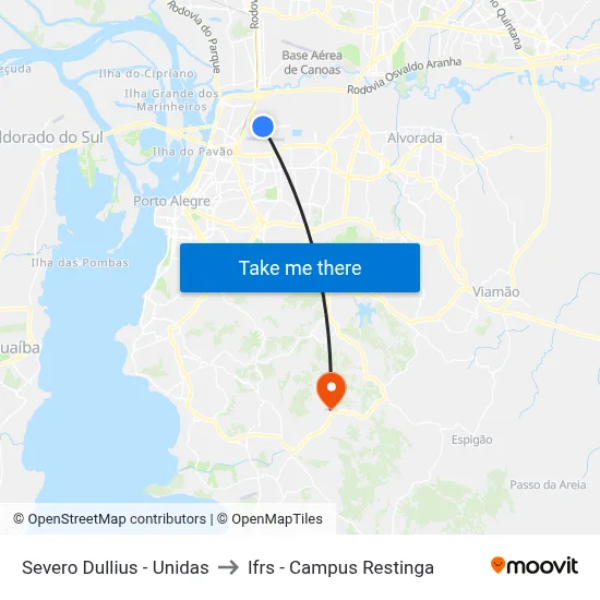 Severo Dullius - Unidas to Ifrs - Campus Restinga map