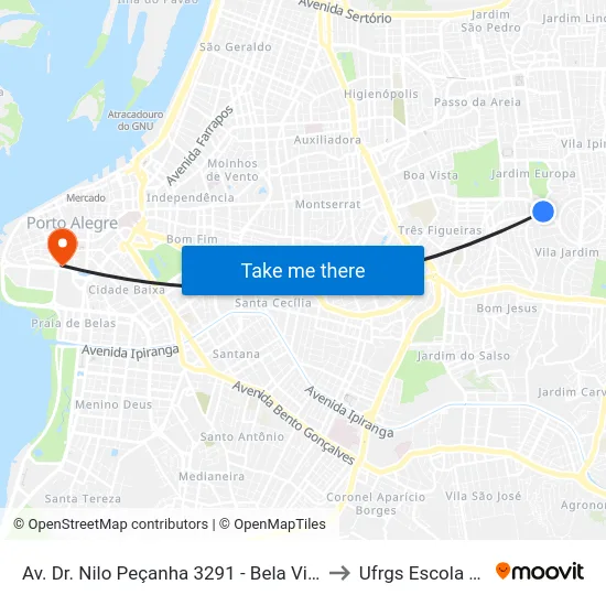 Av. Dr. Nilo Peçanha 3291 - Bela Vista Porto Alegre - Rs 90470-000 Brasil to Ufrgs Escola De Administração map