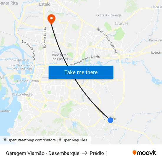 Garagem Viamão - Desembarque to Prédio 1 map