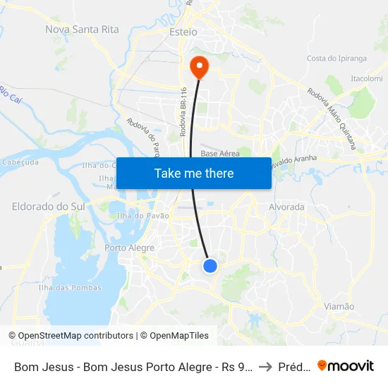 Bom Jesus - Bom Jesus Porto Alegre - Rs 91420-070 Brasil to Prédio 1 map
