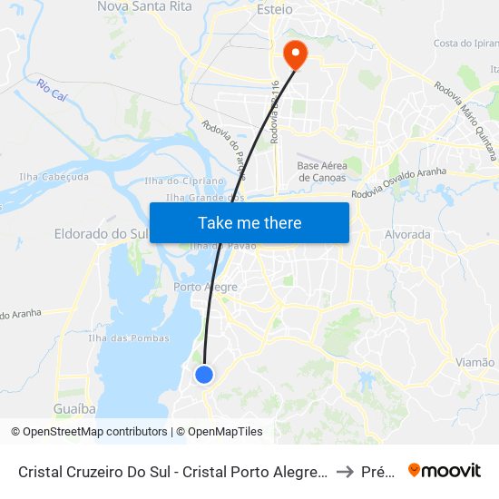 Cristal Cruzeiro Do Sul - Cristal Porto Alegre - Rs 90830-582 Brasil to Prédio 1 map