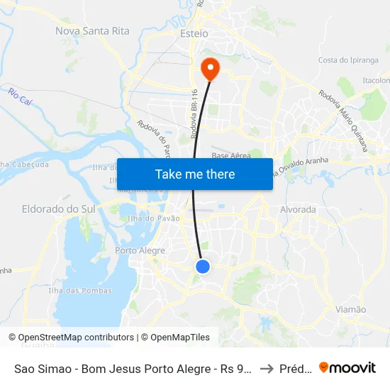 Sao Simao - Bom Jesus Porto Alegre - Rs 91420-500 Brasil to Prédio 1 map