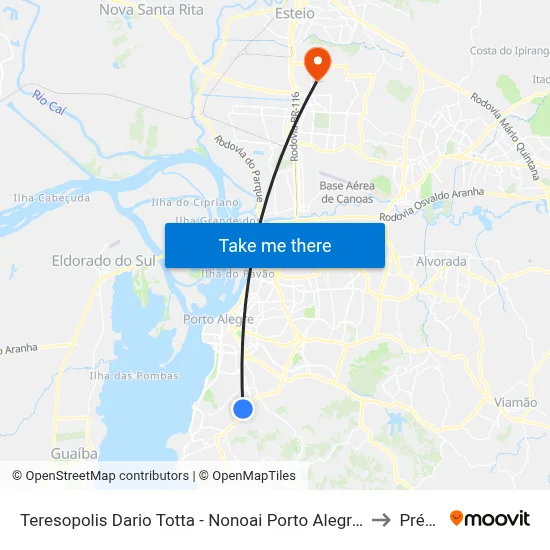 Teresopolis Dario Totta - Nonoai Porto Alegre - Rs 90840-740 Brasil to Prédio 1 map