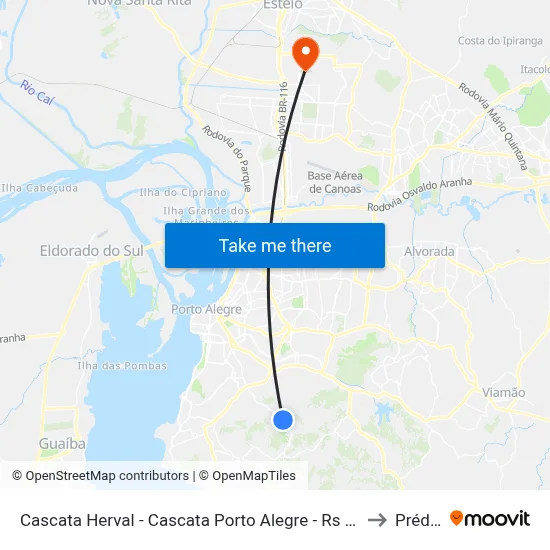 Cascata Herval - Cascata Porto Alegre - Rs 91712-063 Brasil to Prédio 1 map