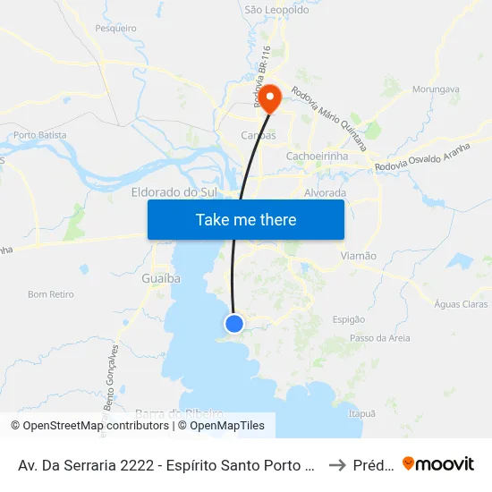 Av. Da Serraria 2680 Hípica Porto Alegre - Rio Grande Do Sul 91770-010 Brasil to Prédio 1 map