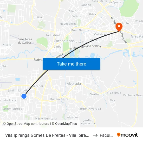 Vila Ipiranga Gomes De Freitas - Vila Ipiranga Porto Alegre - Rs 91010-004 Brasil to Faculdades Qi map