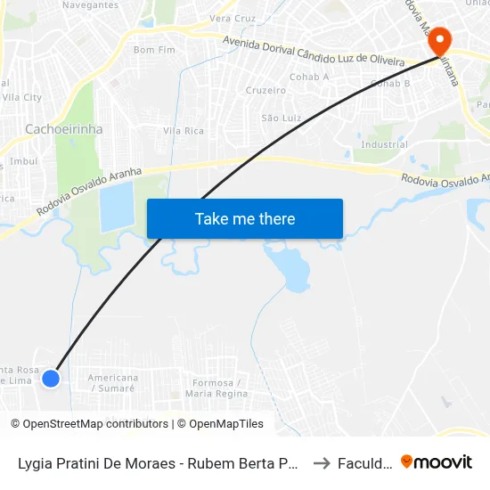 Lygia Pratini De Moraes - Rubem Berta Porto Alegre - Rs 91170-400 Brasil to Faculdades Qi map