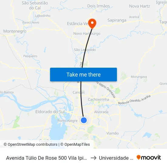 Avenida Túlio De Rose 500 Vila Ipiranga Porto Alegre - Rs 91340-110 Brasil to Universidade Feevale Campus II map