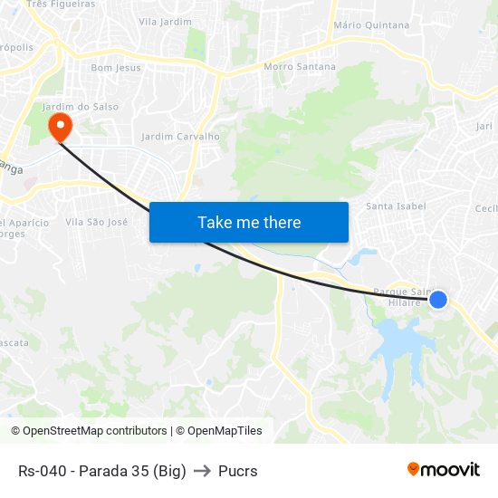 Rs-040 - Parada 35 (Big) to Pucrs map