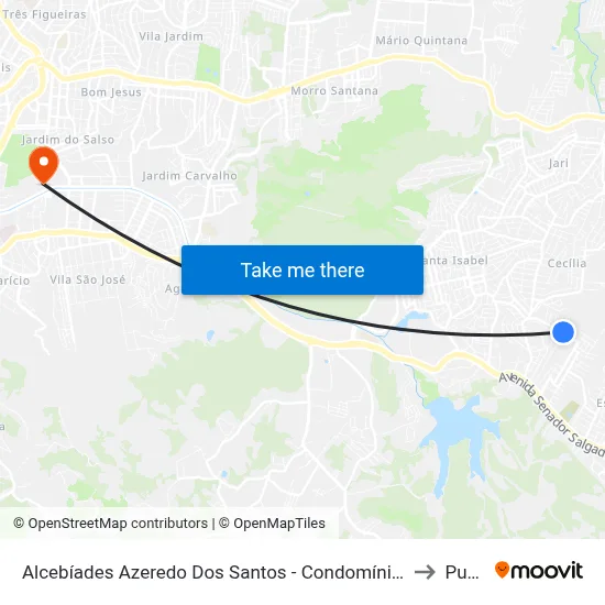 Alcebíades Azeredo Dos Santos - Condomínio Veneza to Pucrs map