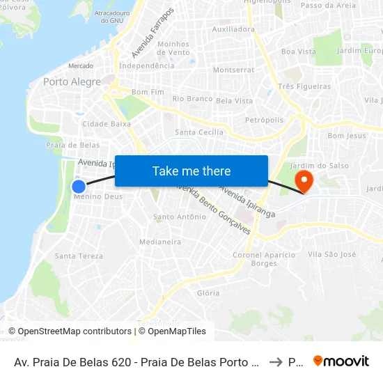 Av. Praia De Belas 620 - Praia De Belas Porto Alegre - Rs 90110-000 Brasil to Pucrs map
