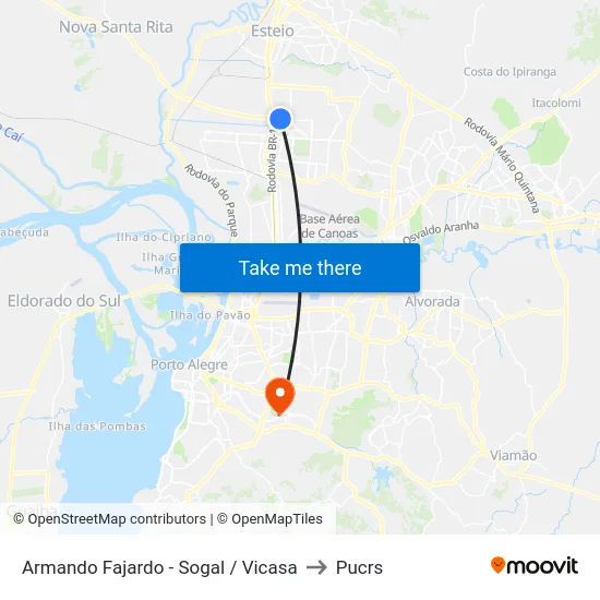 Armando Fajardo - Sogal / Vicasa to Pucrs map