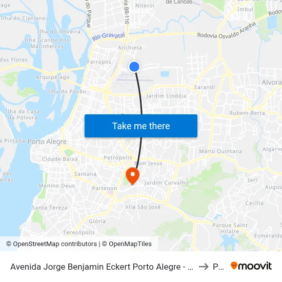 Avenida Jorge Benjamin Eckert Porto Alegre - Rio Grande Do Sul 90200 Brasil to Pucrs map