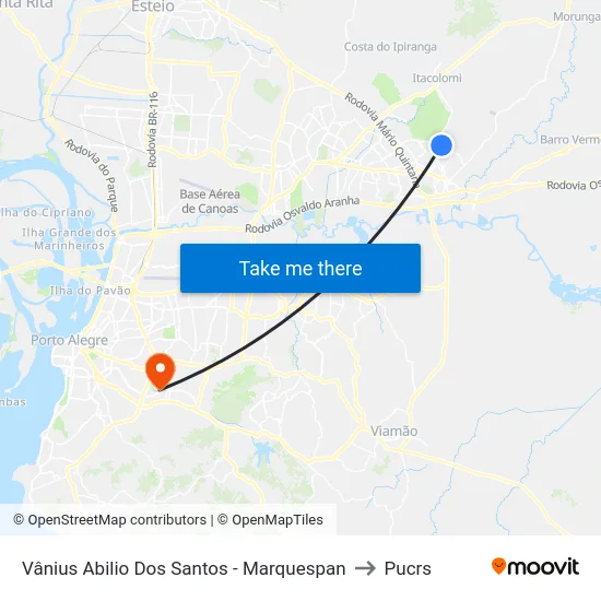 Vânius Abilio Dos Santos - Marquespan to Pucrs map