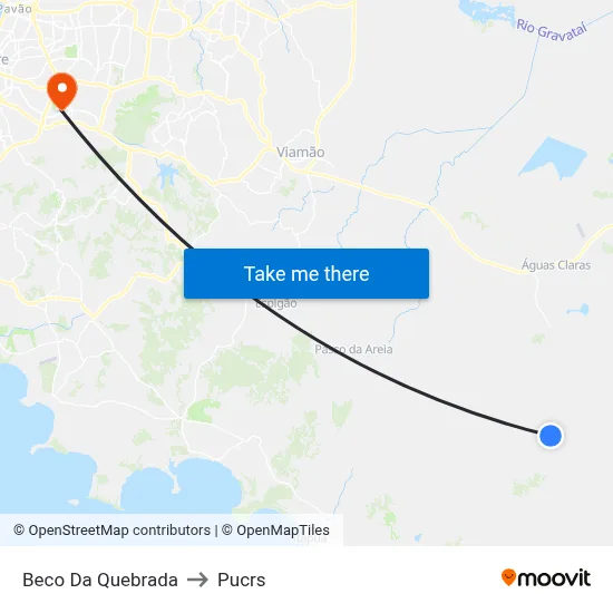 Beco Da Quebrada to Pucrs map