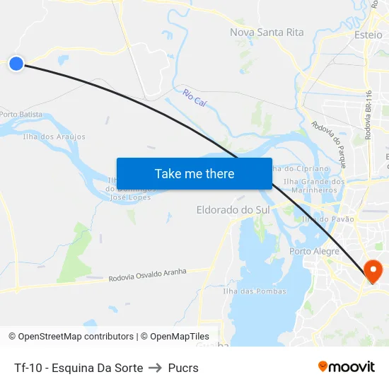 Tf-10 - Esquina Da Sorte to Pucrs map