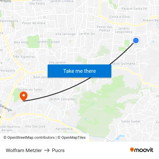 Wolfram Metzler to Pucrs map