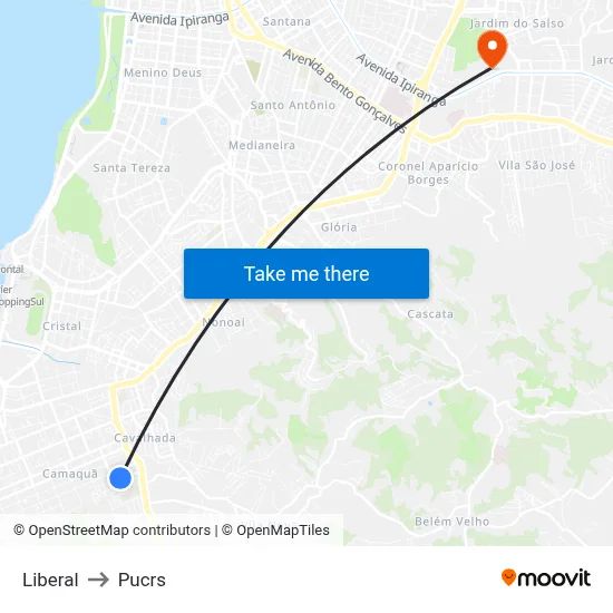 Liberal to Pucrs map