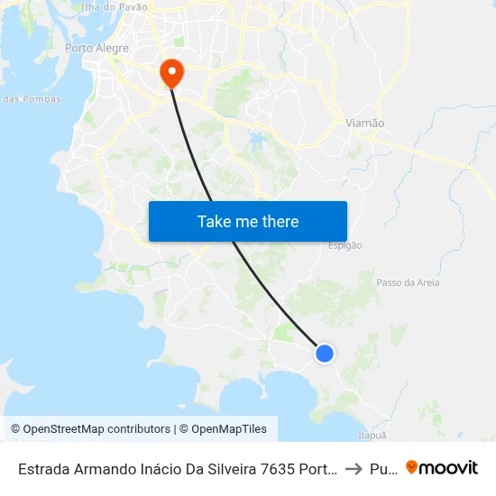 Estrada Armando Inácio Da Silveira 7635 Porto Alegre - Rs Brasil to Pucrs map