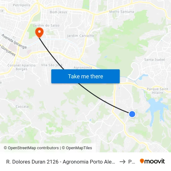 R. Dolores Duran 2126 - Agronomia Porto Alegre - Rs 91540-220 Brasil to Pucrs map