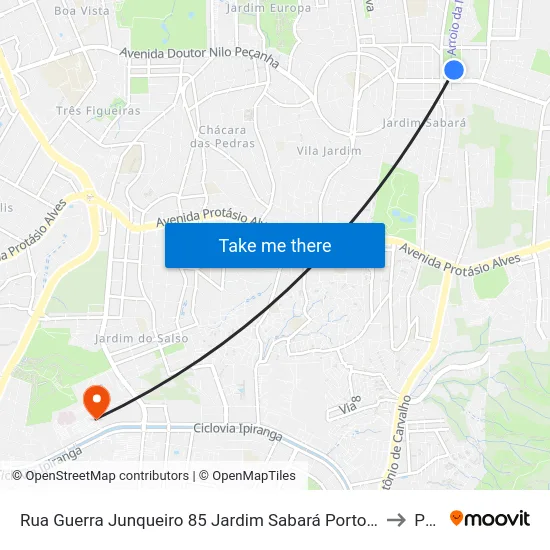 Rua Guerra Junqueiro 85 Jardim Sabará Porto Alegre - Rs 91215-310 Brasil to Pucrs map