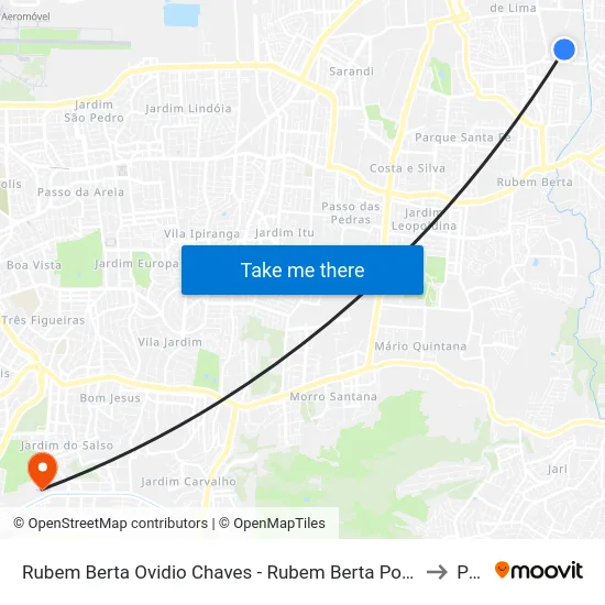Rubem Berta Ovidio Chaves - Rubem Berta Porto Alegre - Rs 91170-330 Brasil to Pucrs map
