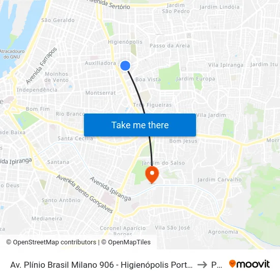 Av. Plínio Brasil Milano 906 - Higienópolis Porto Alegre - Rs 90520-002 Brasil to Pucrs map