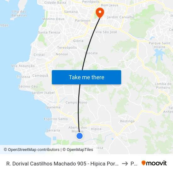 R. Dorival Castilhos Machado 905 - Hipica Porto Alegre - Rs 91755-210 Brasil to Pucrs map