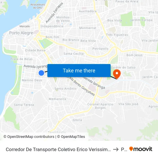 Corredor De Transporte Coletivo Erico Verissimo Azenha Porto Alegre - Rio Grande Do Sul 90130 Brasil to Pucrs map