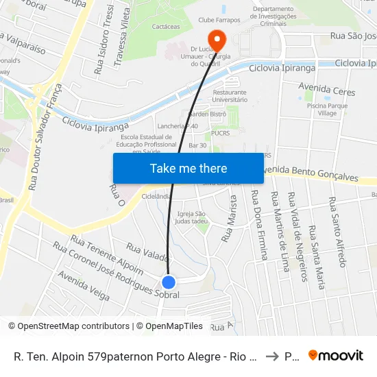 R. Ten. Alpoin 579paternon Porto Alegre - Rio Grande Do Sul 91510-710 Brasil to Pucrs map