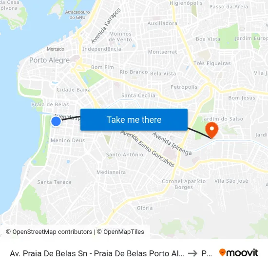 Av. Praia De Belas Sn - Praia De Belas Porto Alegre - Rs 90110-001 Brasil to Pucrs map