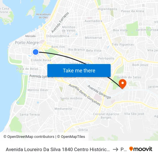 Avenida Loureiro Da Silva 1840 Centro Histórico Porto Alegre - Rio Grande Do Sul 90050 Brasil to Pucrs map
