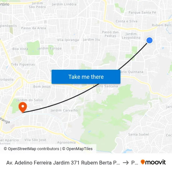 Av. Adelino Ferreira Jardim 371 Rubem Berta Porto Alegre - Rio Grande Do Sul 91250-310 Brasil to Pucrs map