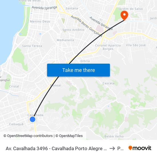 Av. Cavalhada 3496 - Cavalhada Porto Alegre - Rs 91740-000 Brasil to Pucrs map