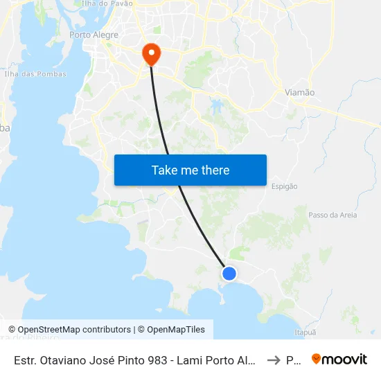 Estr. Otaviano José Pinto 983 - Lami Porto Alegre - Rs 91787-660 Brasil to Pucrs map