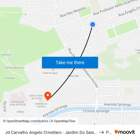 Jd Carvalho Angelo Crivellaro - Jardim Do Salso Porto Alegre - Rs 91410-140 Brasil to Pucrs map